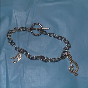 Handmade music note charm bracelet